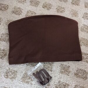 Brown Abercrombie & Fitch cropped tube top